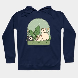 The Garden Spooky Cat | Green Hoodie